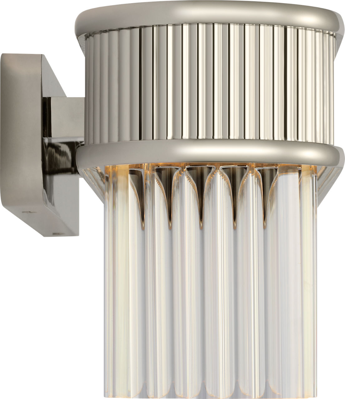 Menil 24" Linear Sconce | Polished Nickel | Crystal Rods