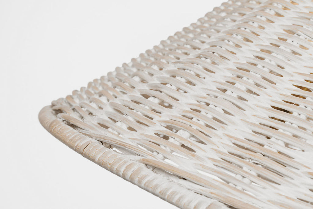 Corinne 24" Woven Hanging Shade | Soft Brass | White Wicker Shade