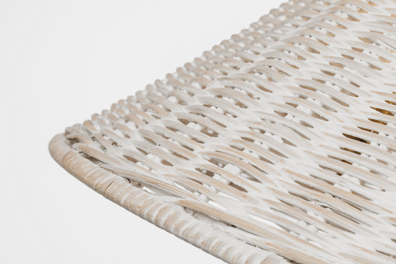 Corinne 24" Woven Hanging Shade | Soft Brass | White Wicker Shade
