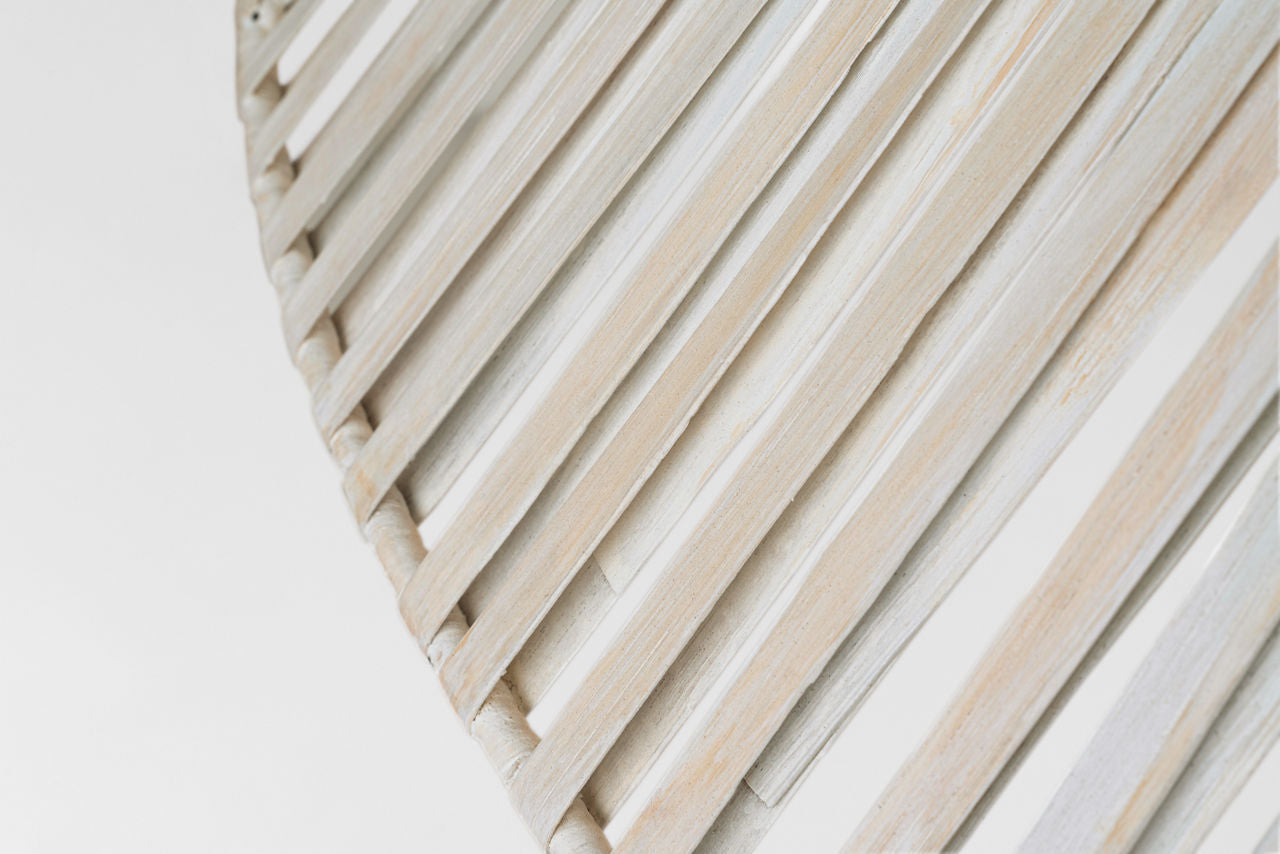 Corinne 44" Wrapped Hanging Shade | Soft Brass | White Wicker Shade