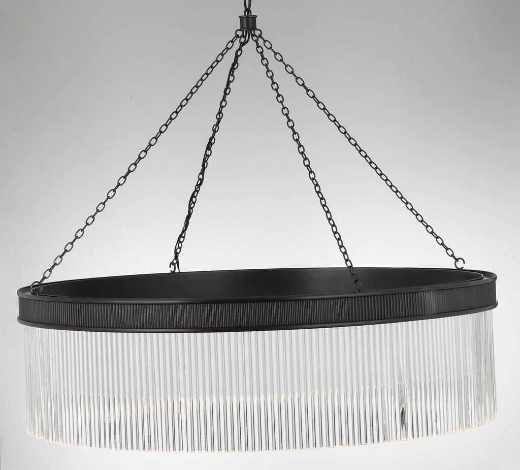 Menil 40" Chandelier | Bronze | Crystal Rods