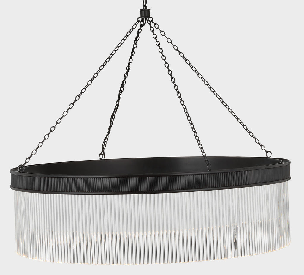 Menil 40" Chandelier | Bronze | Crystal Rods