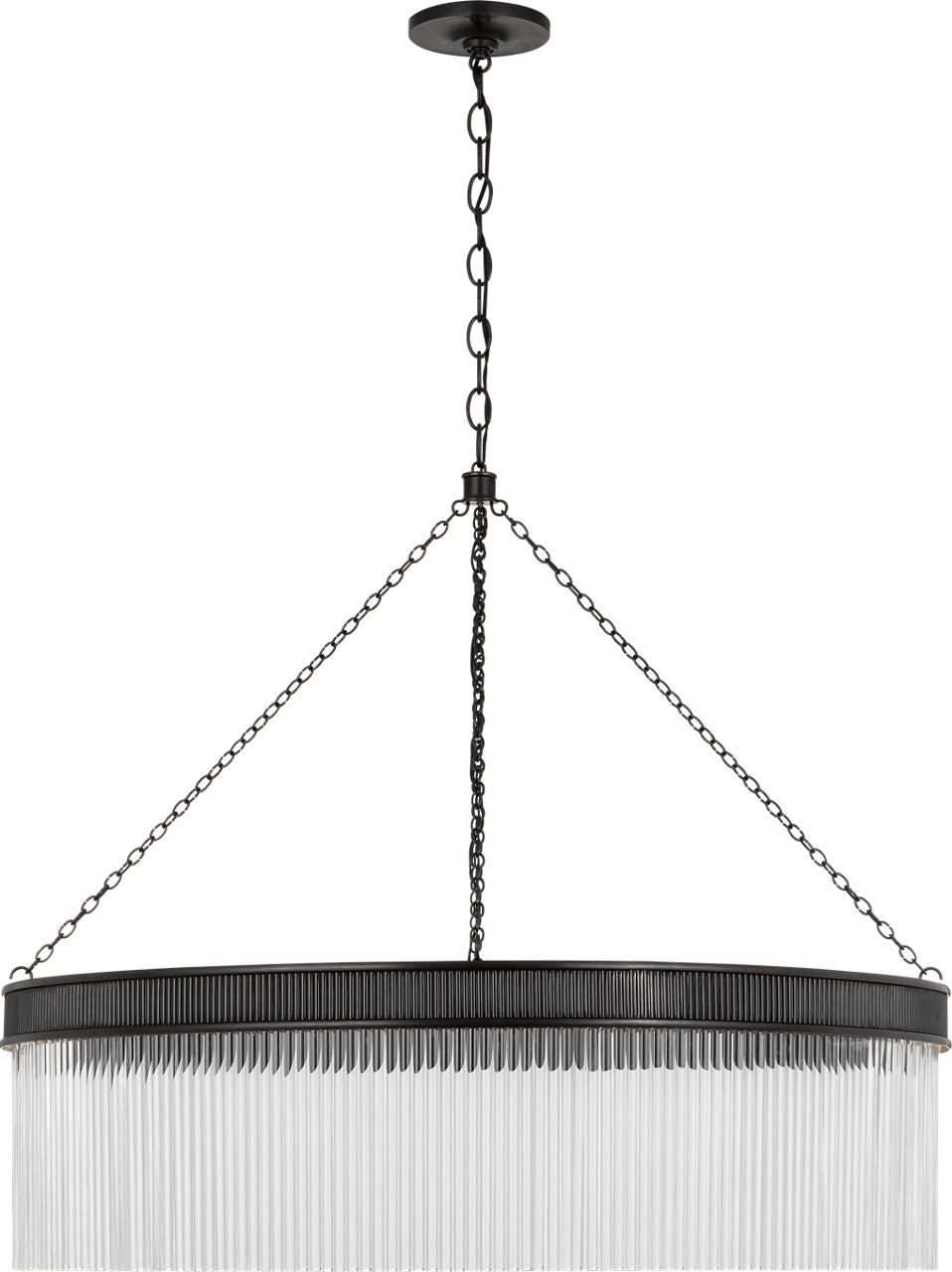 Menil 40" Chandelier | Bronze | Crystal Rods