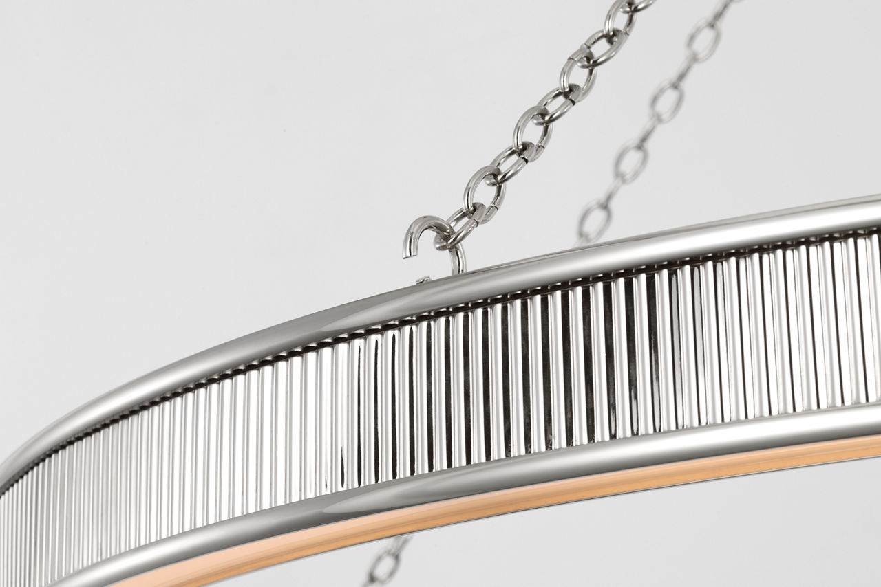 Menil 40" Ring Chandelier | Polished Nickel