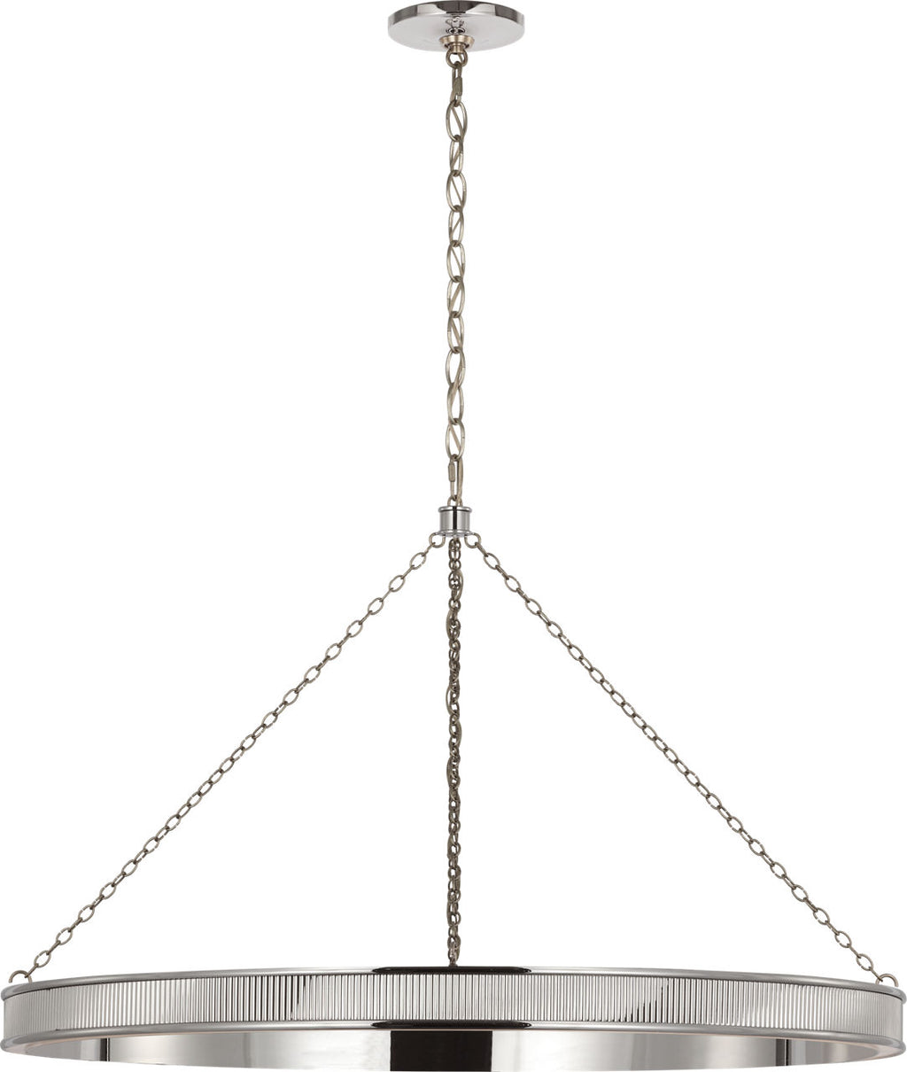 Menil 40" Ring Chandelier | Polished Nickel
