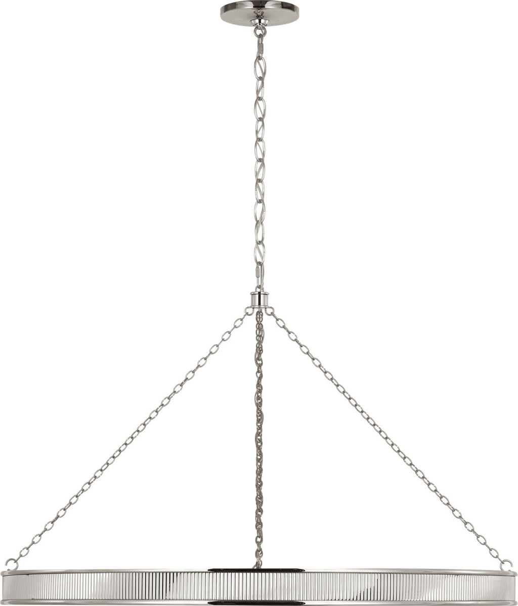 Menil 40" Ring Chandelier | Polished Nickel
