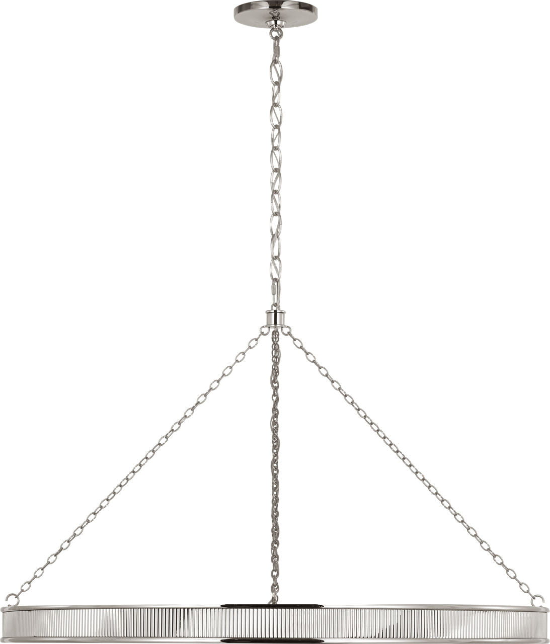 Menil 40" Ring Chandelier | Polished Nickel