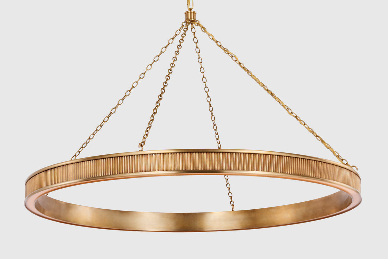 Menil 40" Ring Chandelier | Soft Brass