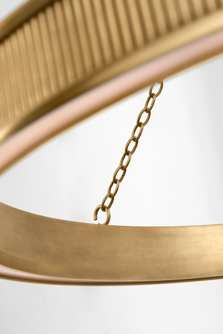 Menil 40" Ring Chandelier | Soft Brass