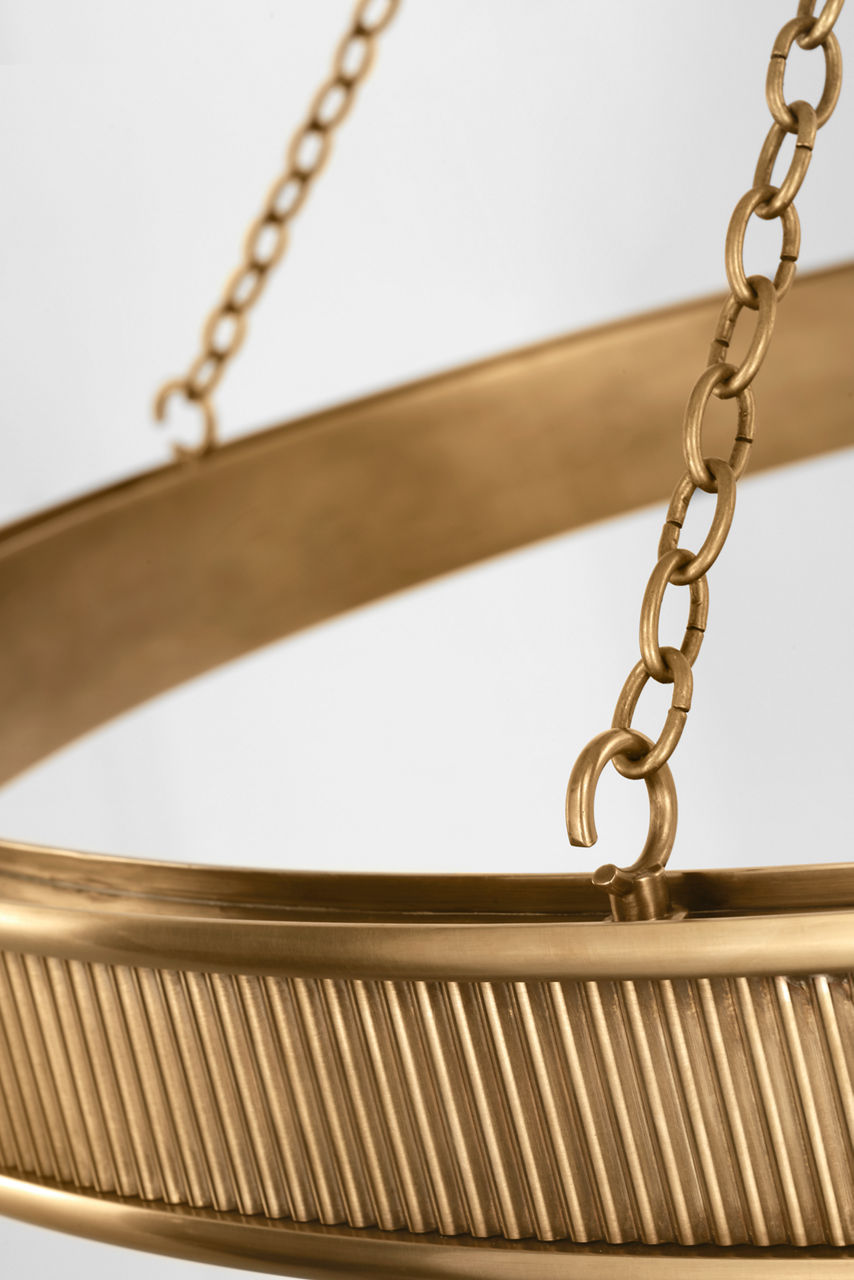 Menil 40" Ring Chandelier | Soft Brass