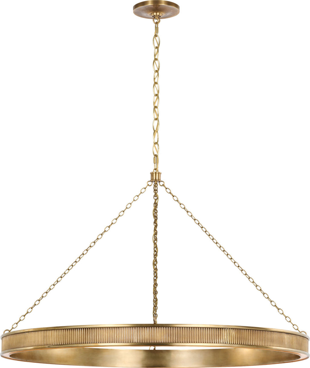 Menil 40" Ring Chandelier | Soft Brass