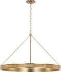 Menil 40" Ring Chandelier | Soft Brass