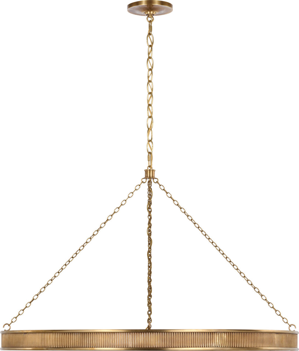 Menil 40" Ring Chandelier | Soft Brass