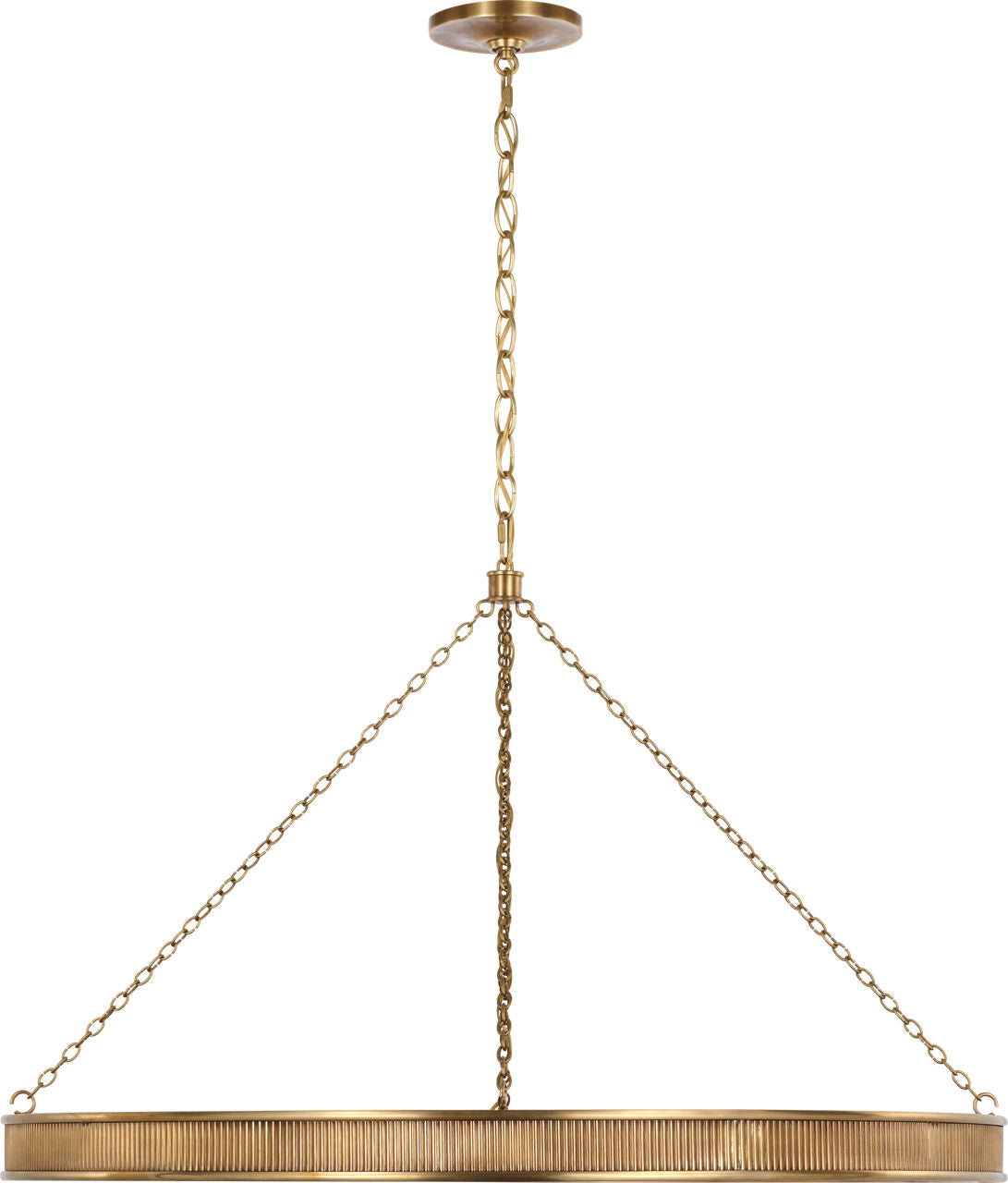 Menil 40" Ring Chandelier | Soft Brass