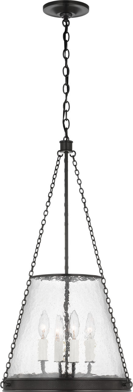 Reese 14" Pendant | Bronze | Clear Restoration Glass