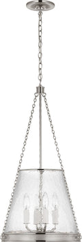 Reese 14" Pendant | Polished Nickel | Clear Restoration Glass