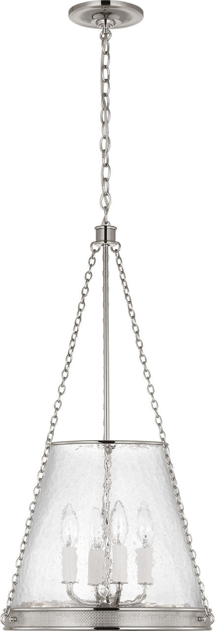 Reese 14" Pendant | Polished Nickel | Clear Restoration Glass