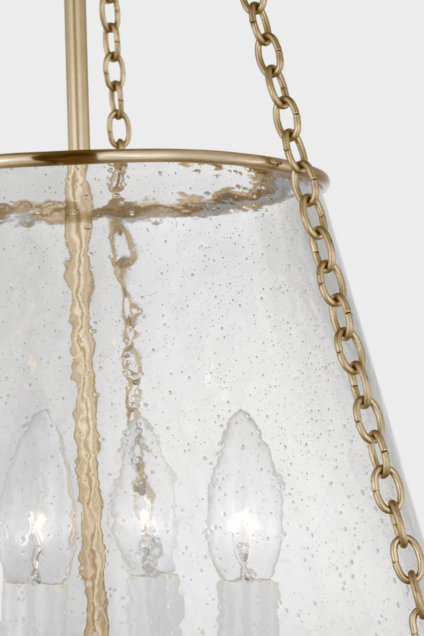 Reese 14" Pendant | Soft Brass | Clear Restoration Glass