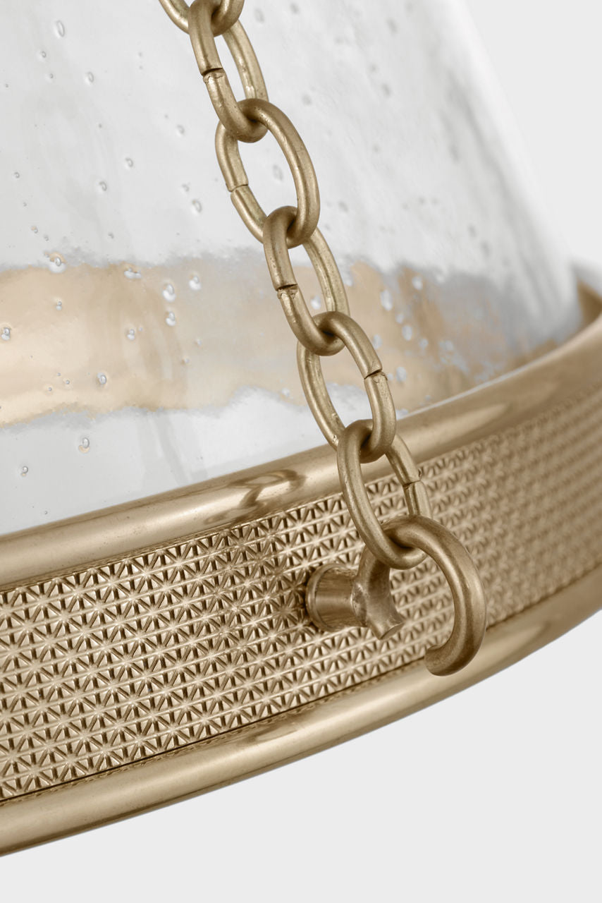 Reese 14" Pendant | Soft Brass | Clear Restoration Glass