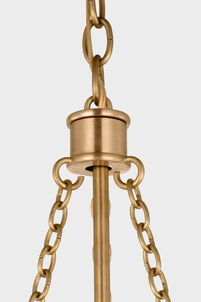 Reese 14" Pendant | Soft Brass | Clear Restoration Glass