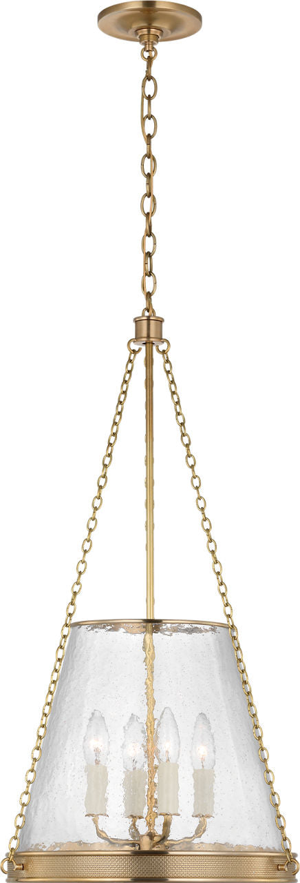 Reese 14" Pendant | Soft Brass | Clear Restoration Glass
