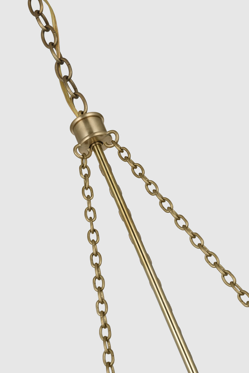 Reese 18" Globe Pendant | Soft Brass | Clear Restoration Glass