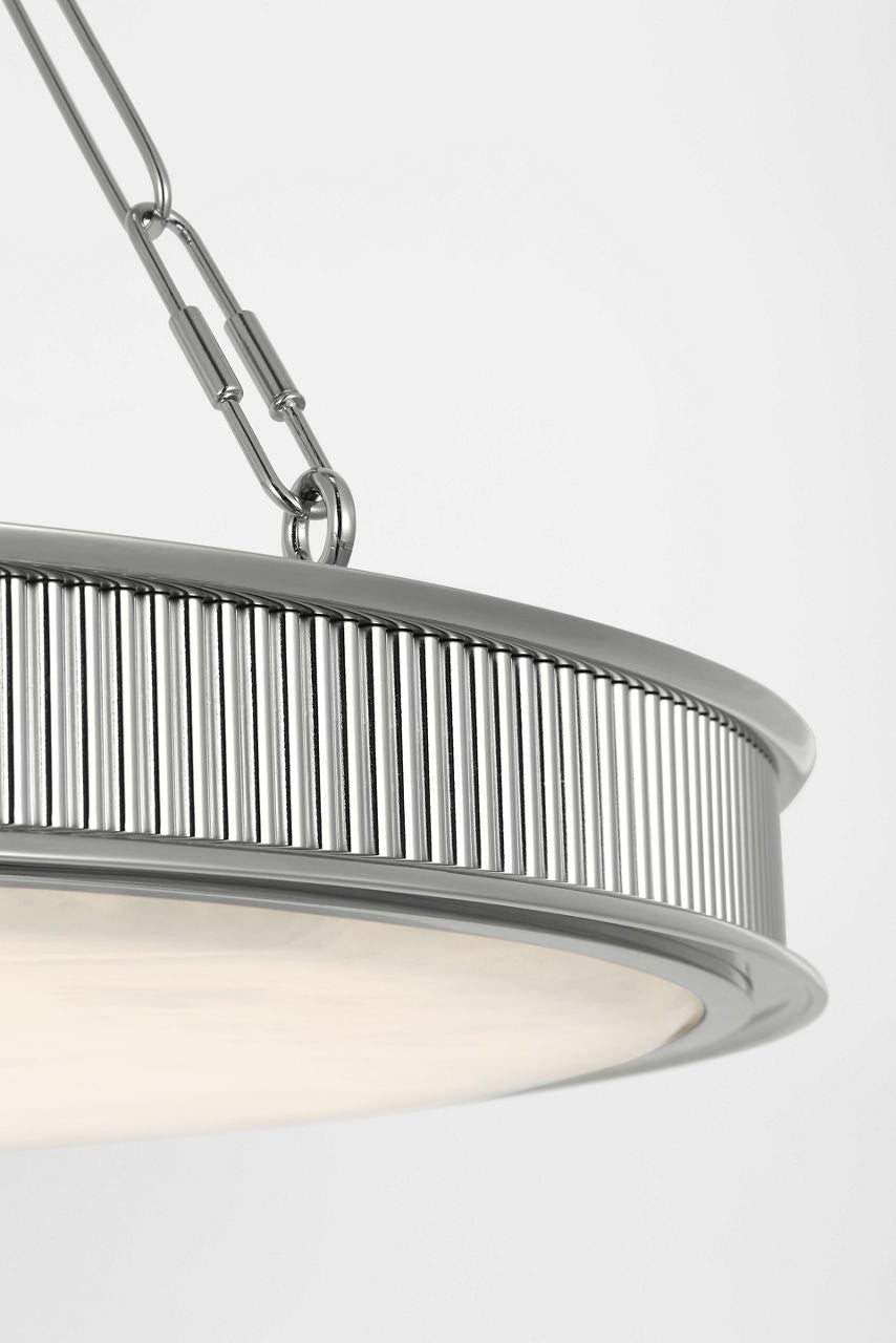 Matthew 24" Chandelier | Polished Nickel | Alabaster