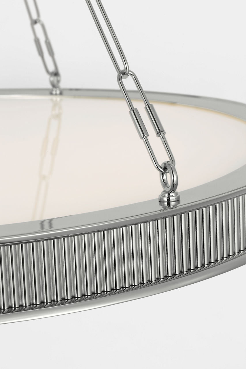 Matthew 24" Chandelier | Polished Nickel | Alabaster