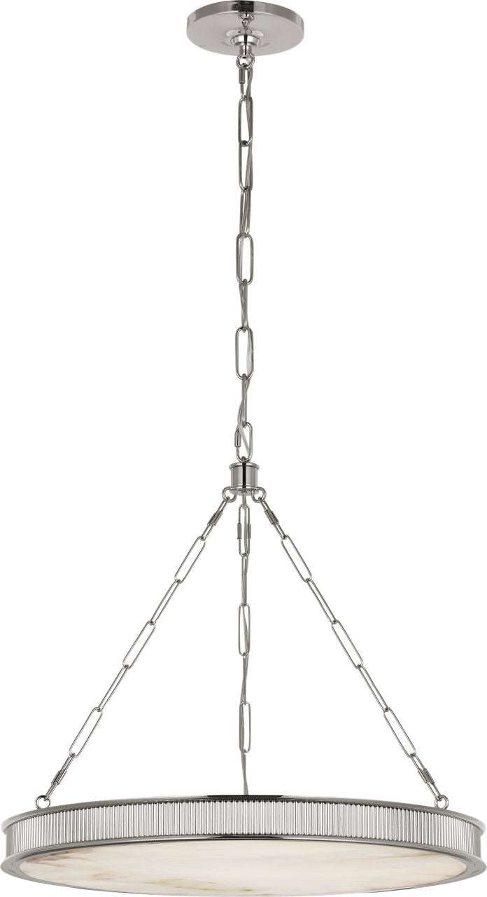 Matthew 24" Chandelier | Polished Nickel | Alabaster