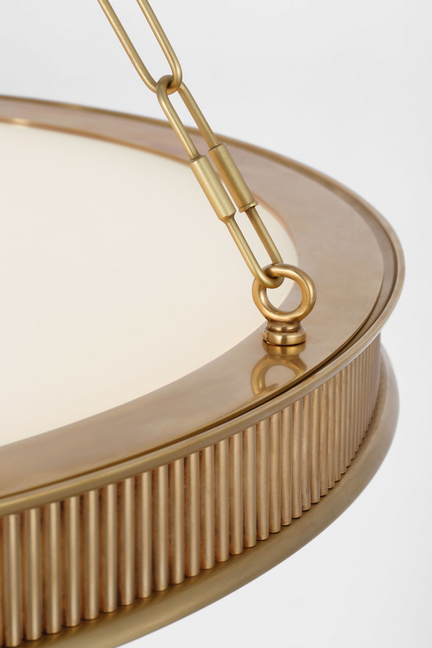 Matthew 24" Chandelier | Soft Brass | Alabaster