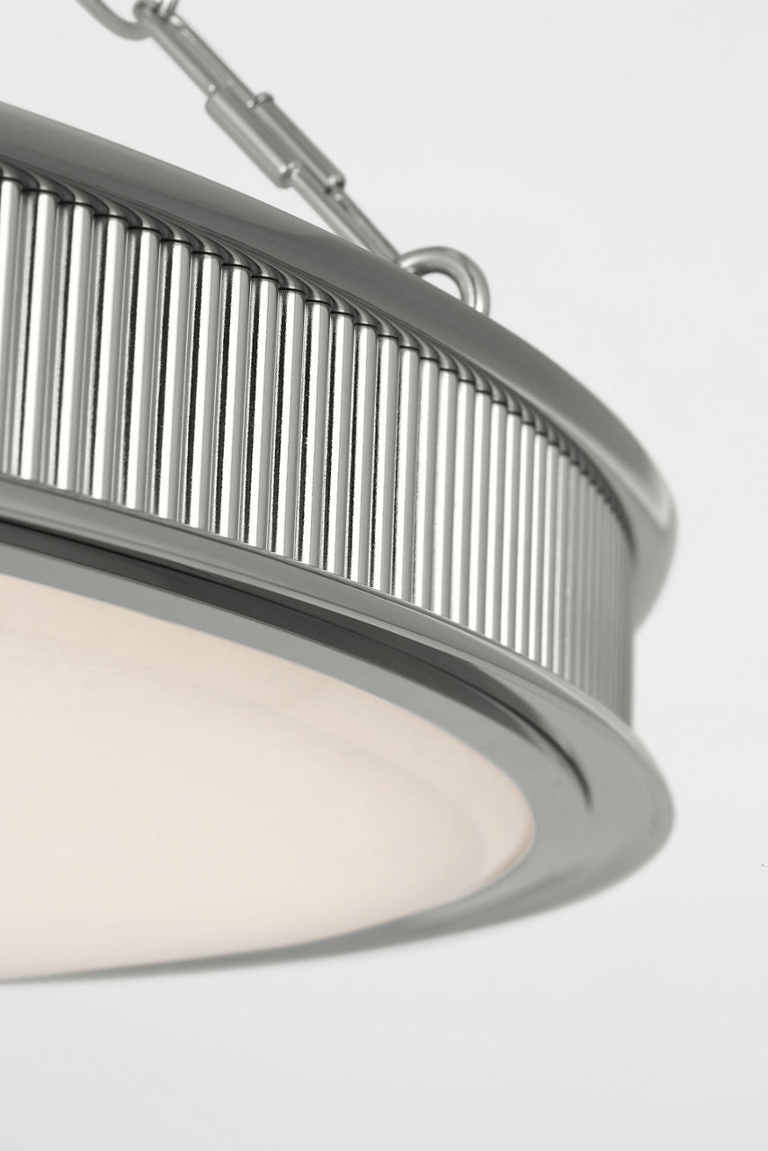 Matthew 30" Chandelier | Polished Nickel | Alabaster