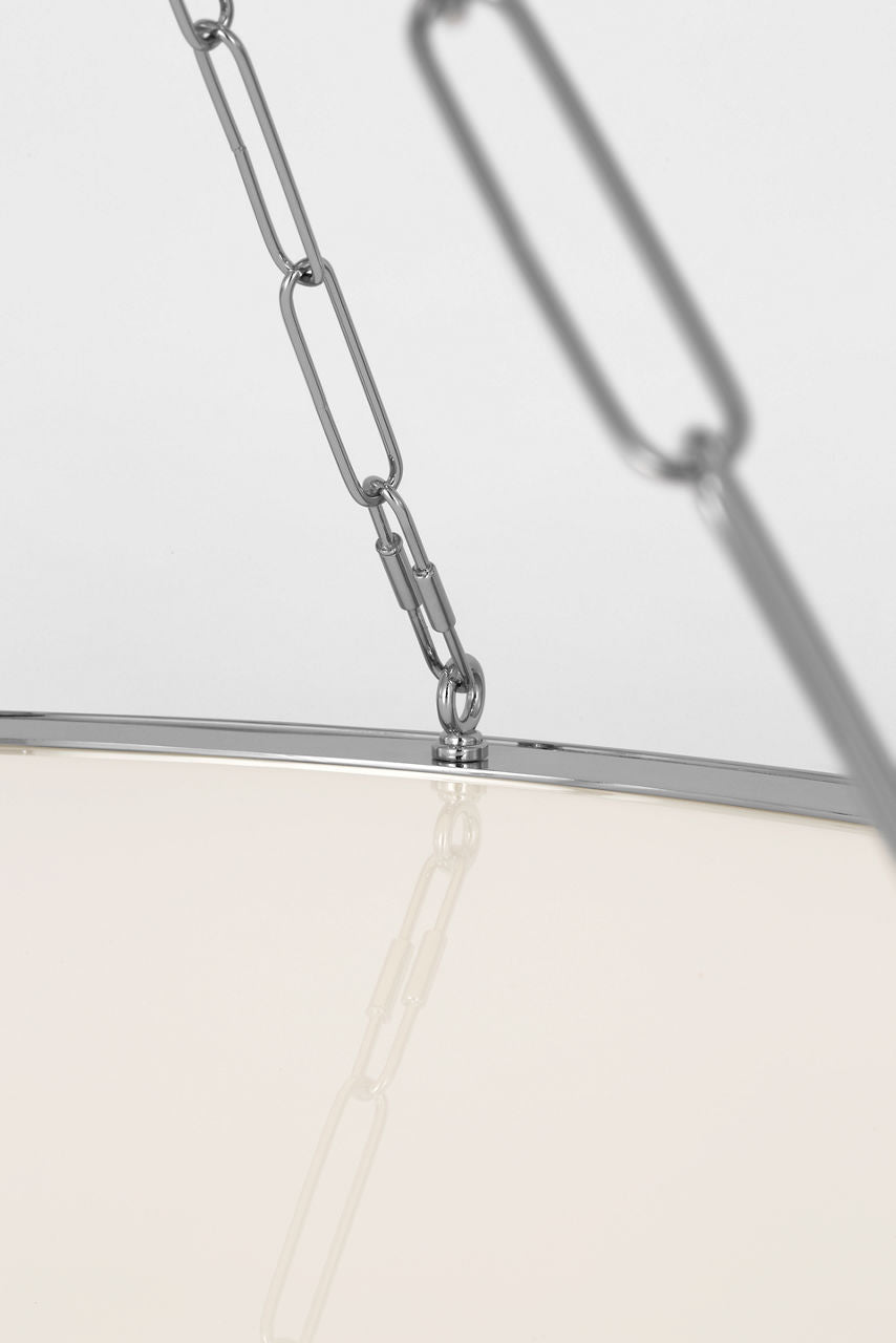 Matthew 30" Chandelier | Polished Nickel | Alabaster