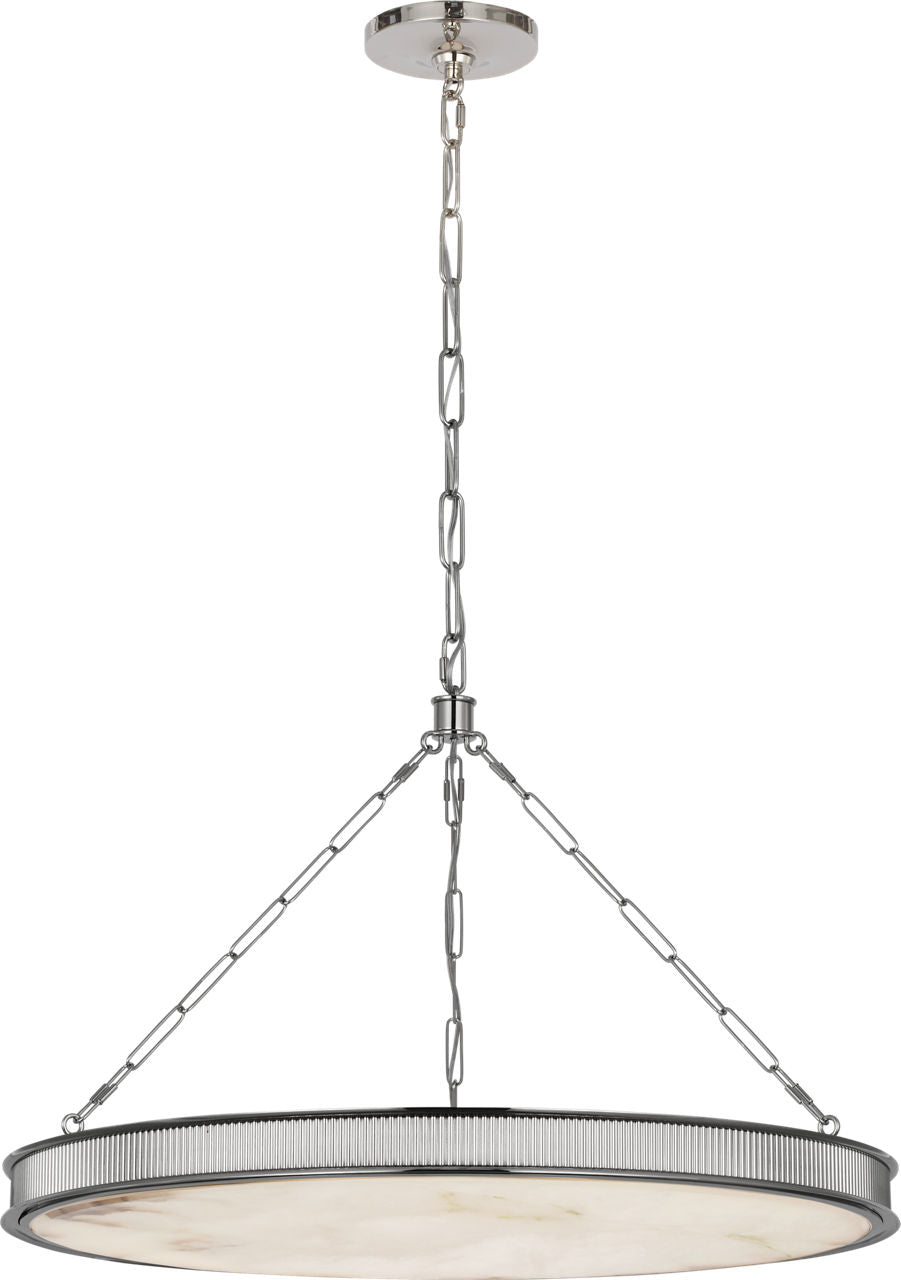 Matthew 30" Chandelier | Polished Nickel | Alabaster