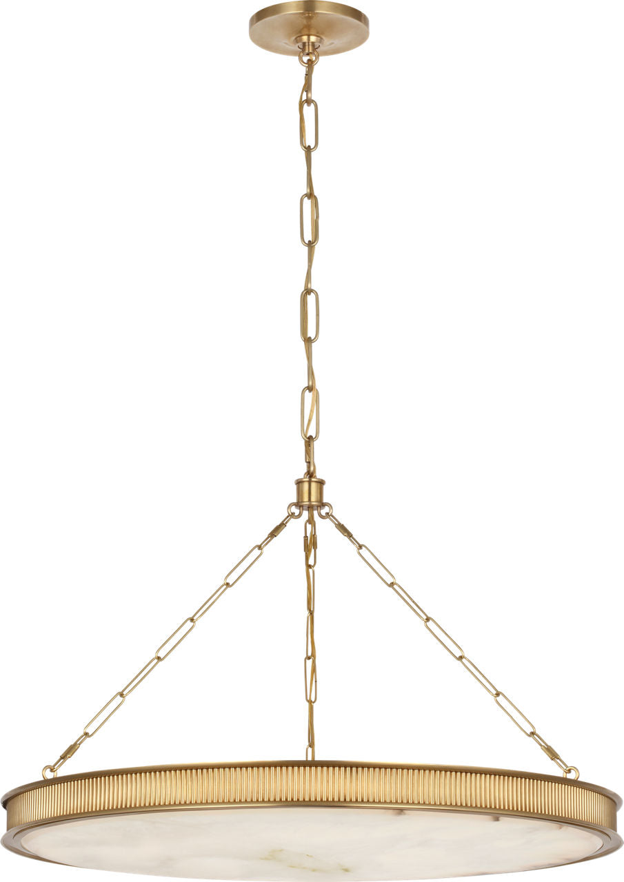 Matthew 30" Chandelier | Soft Brass | Alabaster