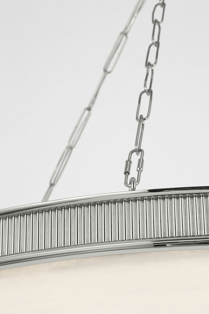 Matthew 40" Chandelier | Polished Nickel | Alabaster