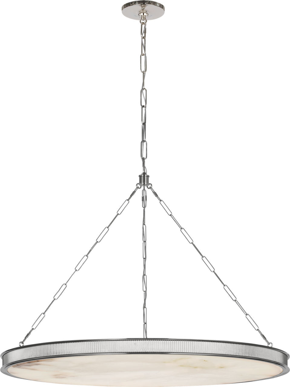 Matthew 40" Chandelier | Polished Nickel | Alabaster
