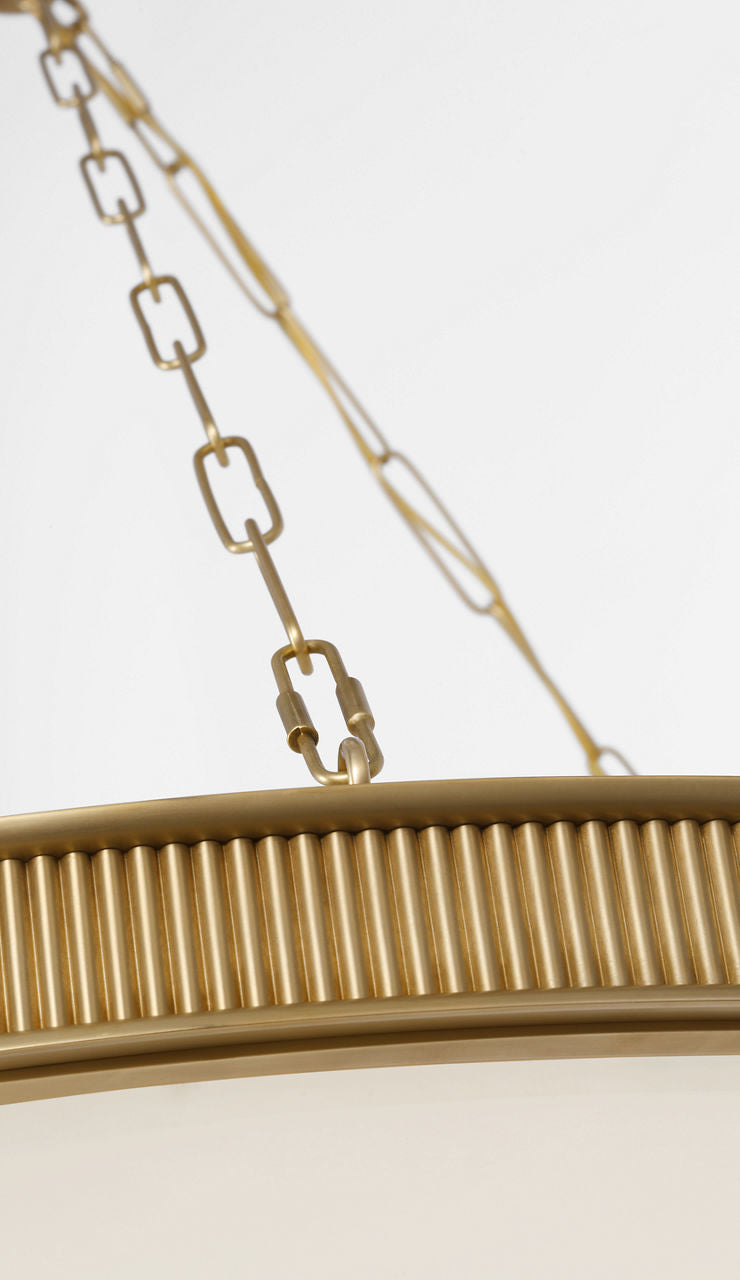 Matthew 40" Chandelier | Soft Brass | Alabaster