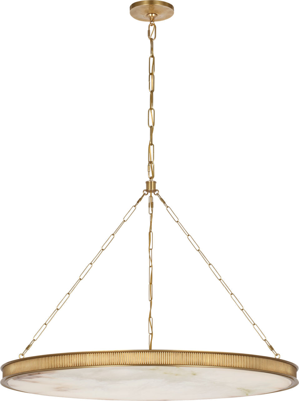Matthew 40" Chandelier | Soft Brass | Alabaster