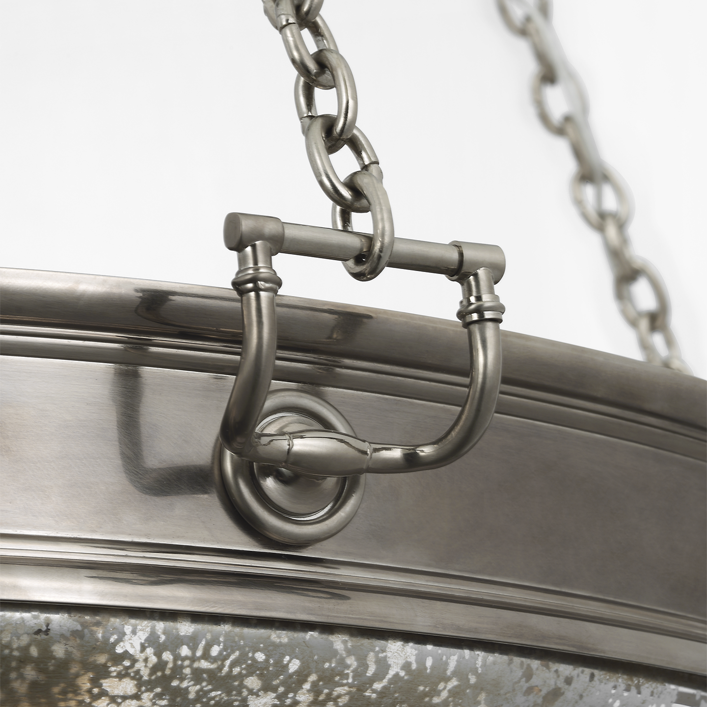 Quinn 28" Chandelier | Pewter | Antique Mercury Glass
