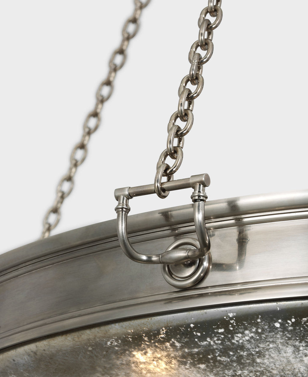 Quinn 35" Chandelier | Pewter | Antique Mercury Glass