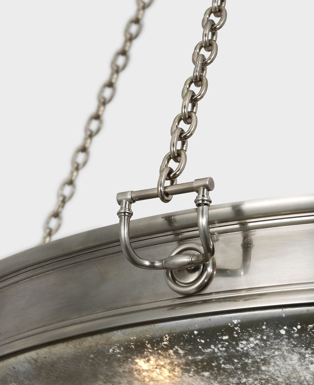Quinn 35" Chandelier | Pewter | Antique Mercury Glass