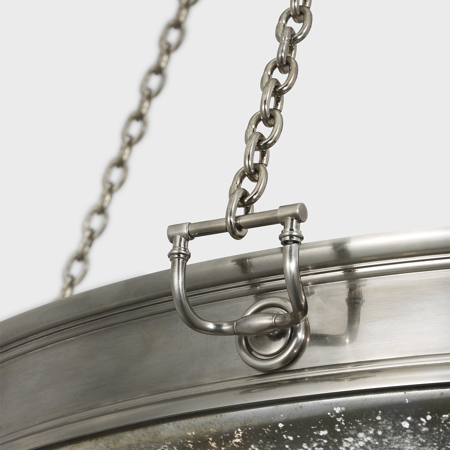 Quinn 35" Chandelier | Pewter | Antique Mercury Glass