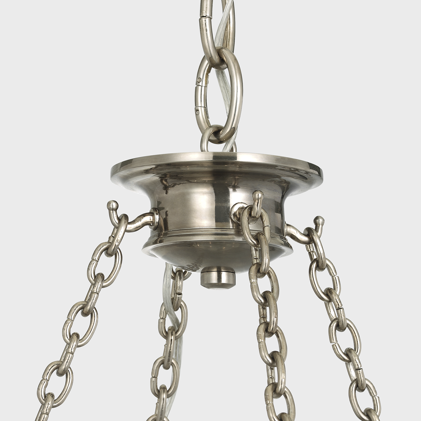 Quinn 35" Chandelier | Pewter | Antique Mercury Glass