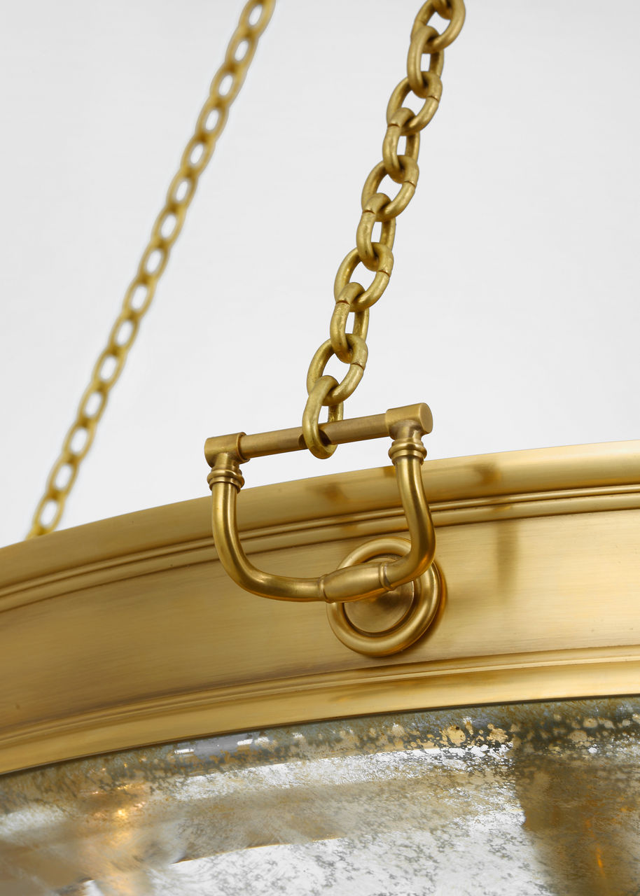 Quinn 35" Chandelier | Soft Brass | Antique Mercury Glass