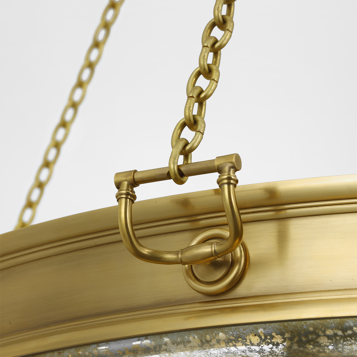 Quinn 35" Chandelier | Soft Brass | Antique Mercury Glass