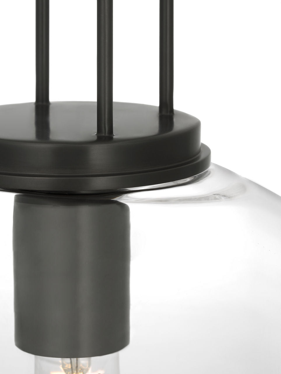 Meir 12" Pendant | Bronze | Clear Glass