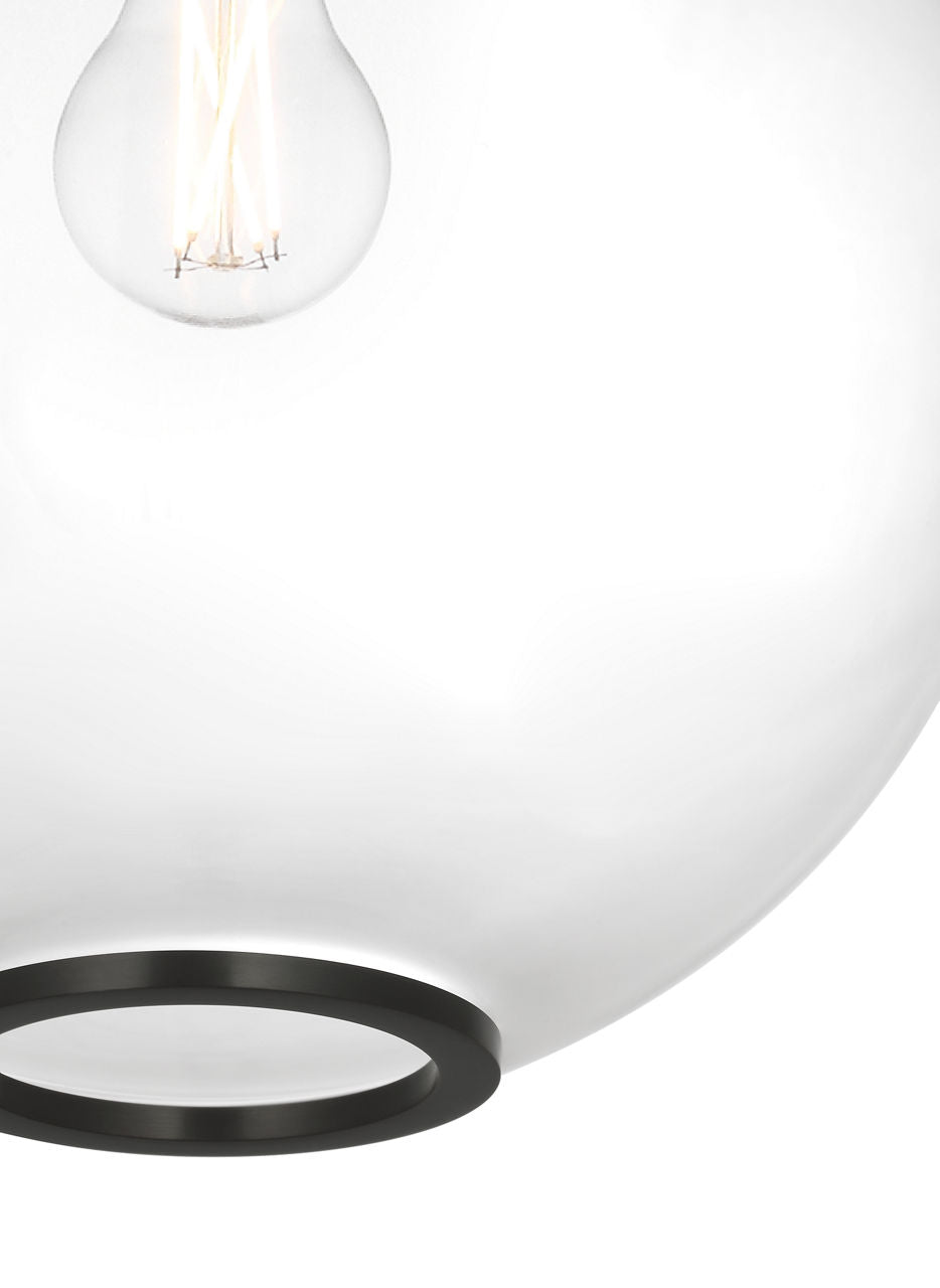 Meir 12" Pendant | Bronze | Clear Glass