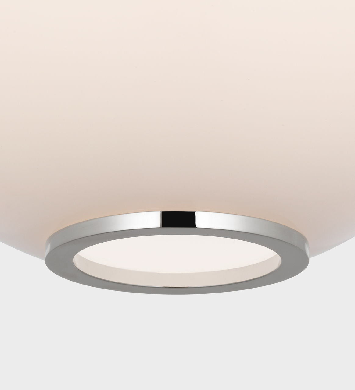 Meir 12" Pendant | Polished Nickel | White Glass