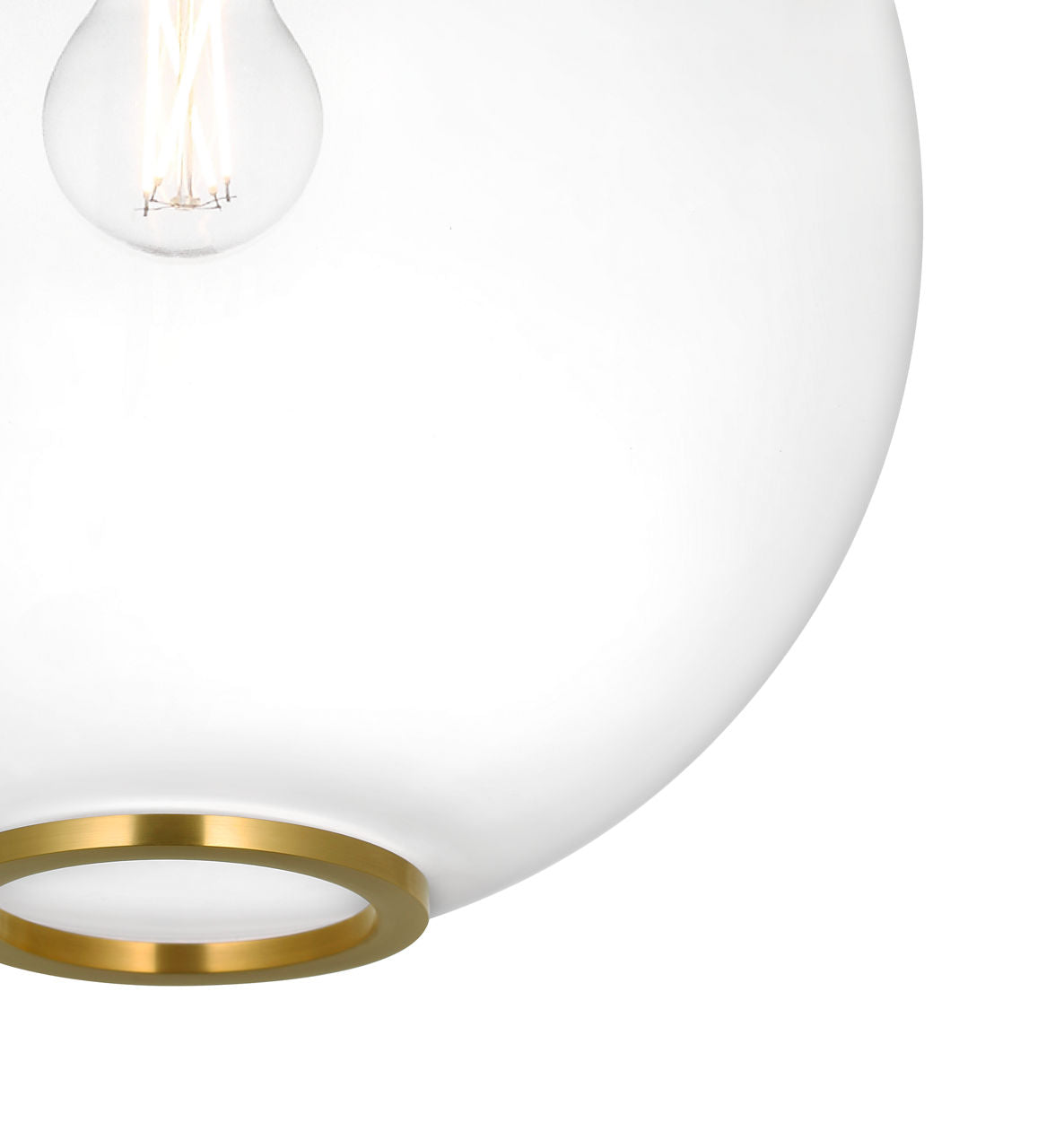 Meir 12" Pendant | Soft Brass | Clear Glass