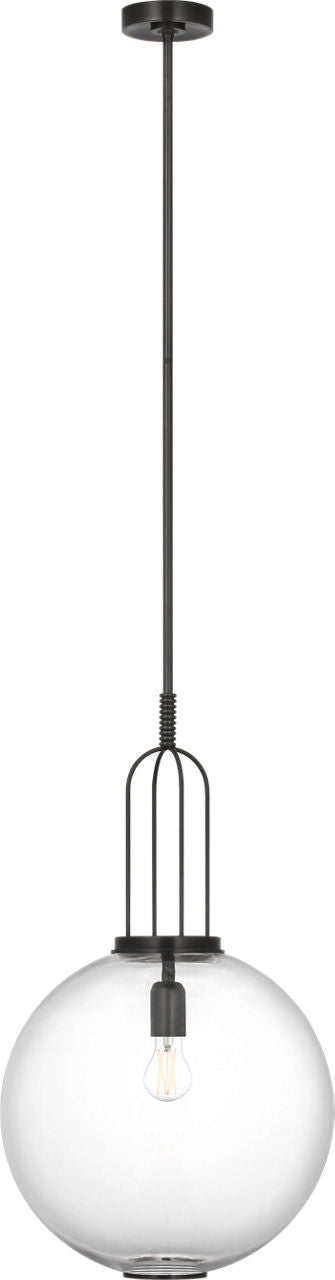 Meir 16" Pendant | Bronze | Clear Glass